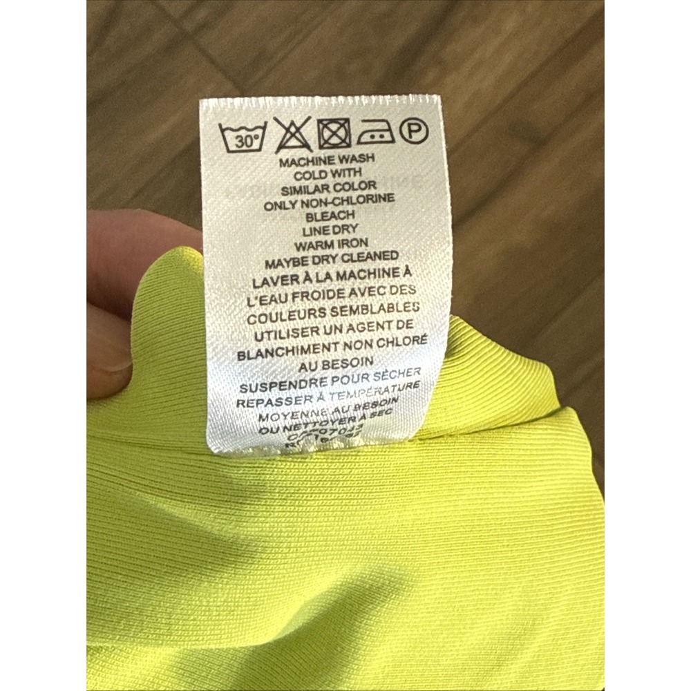 House of Harlow 1960 Lime‎ Green Double Lined Bodysuit Y2K Chic Women's Small - Picture 11 of 13